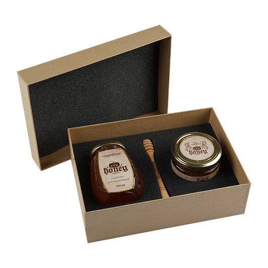 Premium and Exclusive Gift Box – Pack of Honeycomb and Raw Honey