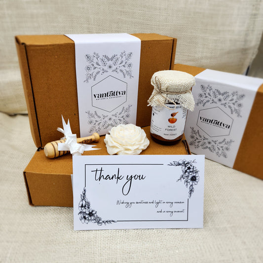 Honey and Candle Gift Set