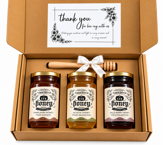 Pack of 3 Honey jars with dipper