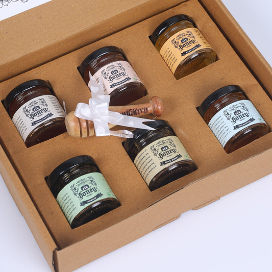 Simple and Classic: Pack of 6* 50g assorted honey jars
